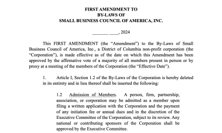 Protected: First Amendment to SBCA By-Laws